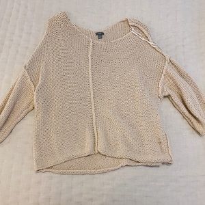 Aerie Cream Colored Knit Sweater Small